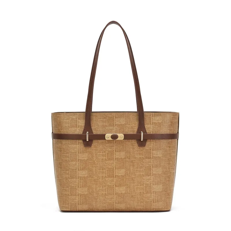 Extra veľká kožená taška do hneda