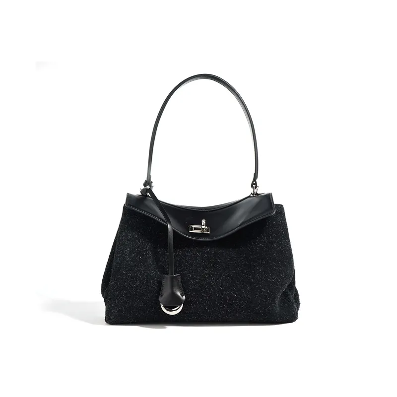 Veľká dámska pracovná taška zo semišovej kože