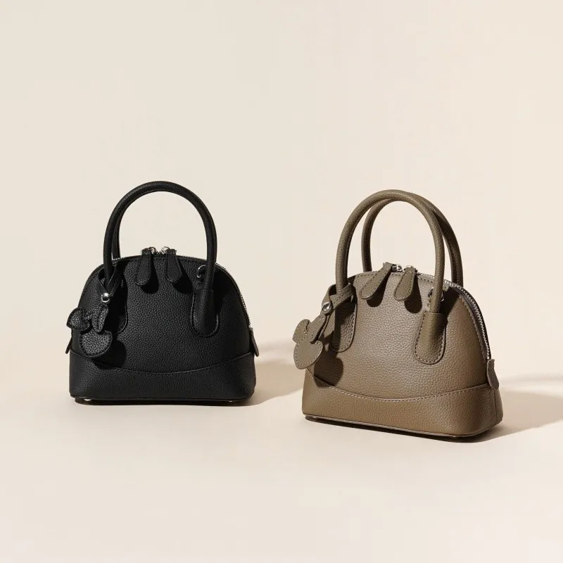 small leather tote bag